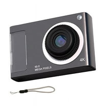 48MP HD Mini Camera 2.4in IPS Display 16X Zoom Digital Camera 4K Video Camera with Fill Light for Kids Students,Black