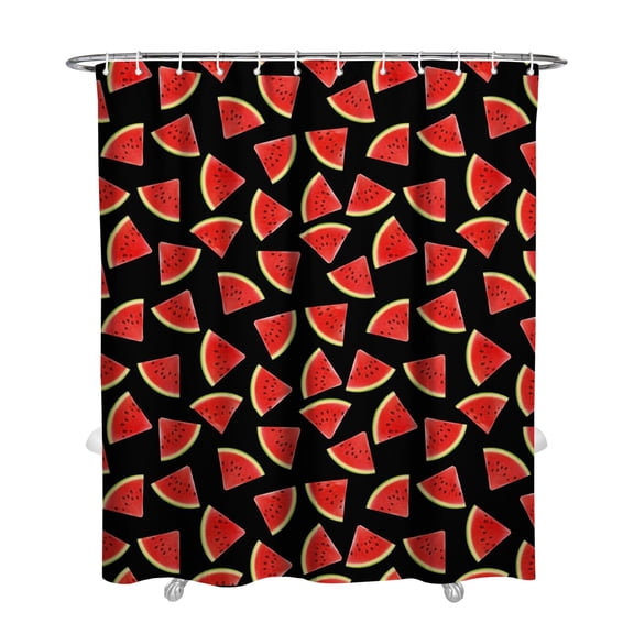 72" x 84" Watermelon Shower Drape - Fade-Resistant Polyester Fabric Waterproof Elegant Bath Curtain for Home & Airbnb