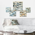 thumbnail image 2 of Designart "Winter'S Tale In Scandinavian Scenery" Floral Wall Art Set Of 5 - Blue Cottage Living Room Metal Art Set, 2 of 6