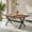 Walnut, variant on Demi Bonn MDF Dining Table with X-Frame, 71" Industrial Modern Extendable Table for 6–8 People, Includes Hidden Storage & Reinforced Crossbeam, Brown