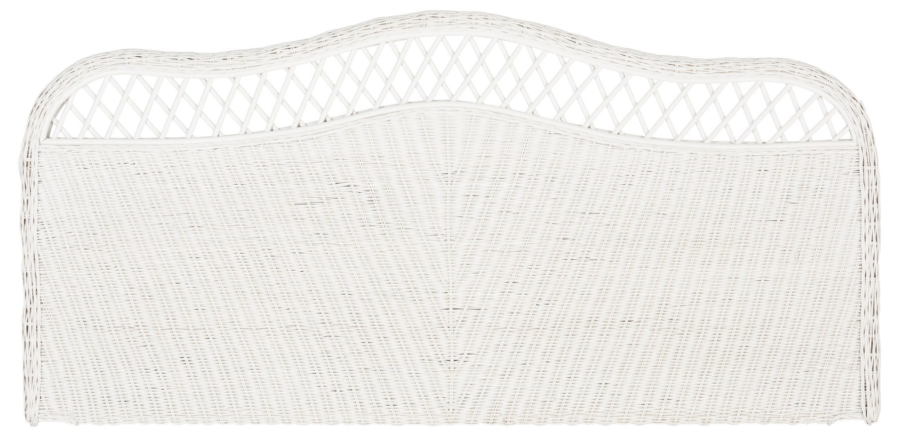 SAFAVIEH Sephina Rustic Coastal Rattan Headboard, Full, White