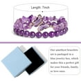 thumbnail image 6 of NICKSUN Amethyst Bracelet For Women Anxiety Amethyst Beaded Bracelets Butterfly Charms Healing Stone Layered Bracelet Gifts For Women, 6 of 6