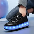 thumbnail image 6 of Kids Wheels Shoes with Lights Rechargeable Roller Skates Shoes Retractable Wheels Shoe LED Flashing Sneakers for Girls Boys Gift, 6 of 14