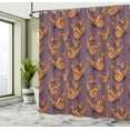 thumbnail image 4 of Ambesonne Butterfly Shower Curtain, Insect with Dotted Wings, 69"Wx84"L, Pale Eggplant Multicolor, 4 of 4