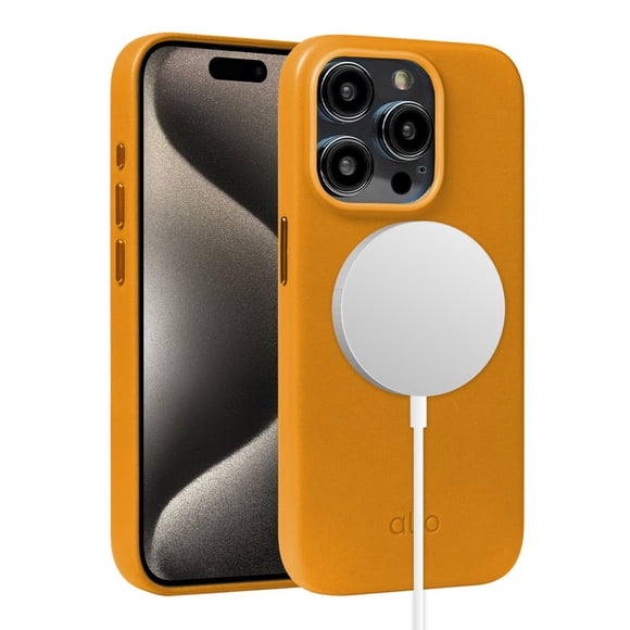 Funda magnética de cuero para iPhone 15 Pro de 6,1"