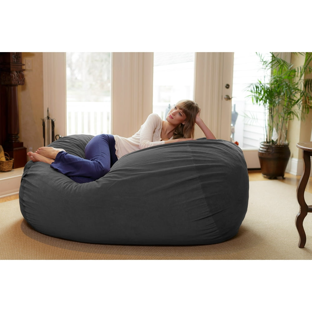 Chill Sack 6 ft Large Bean Bag Lounger, Multiple Colors/Fabrics