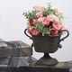 thumbnail image 5 of Maceta de hierro para flores, adorno de suelo para escritorio, para jardín, patio o interior. Gris, 5 of 9