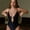 black, variant on New solid color glossy nylon deep V one-piece swimsuit for women, European and American style, sexy tight-fitting high-waisted swimsuit