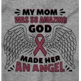 thumbnail image 2 of Breast Cancer My Mom is an Angel Men's Graphic T Shirt Tees Brisco Brands X, 2 of 6