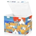 thumbnail image 2 of Orange Roof Coast Large Storage Bins with Linen Collapsible Lid Storage Box 16.7 x 12.6 x 11.8in, 2 of 7