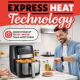 thumbnail image 6 of Gourmia 8 Qt Digital Air Fryer with FryForce 360 and Guided Cooking, Black/Stainless Steel, GAF826, 14.82 H, New, 6 of 11