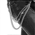 thumbnail image 1 of Pants Chain Fashion Hip Hop Gothic Punk Trousers Chain Jeans Wallet Chain for Men Silver, 1 of 5