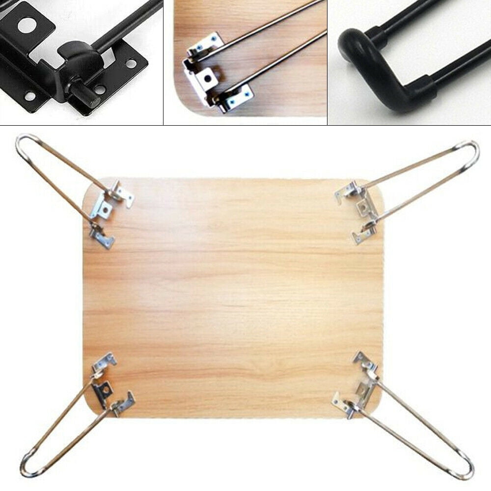 OUKANING 4Pcs 28'' Folding Hairpin Table Legs Solid Iron Folding Coffee