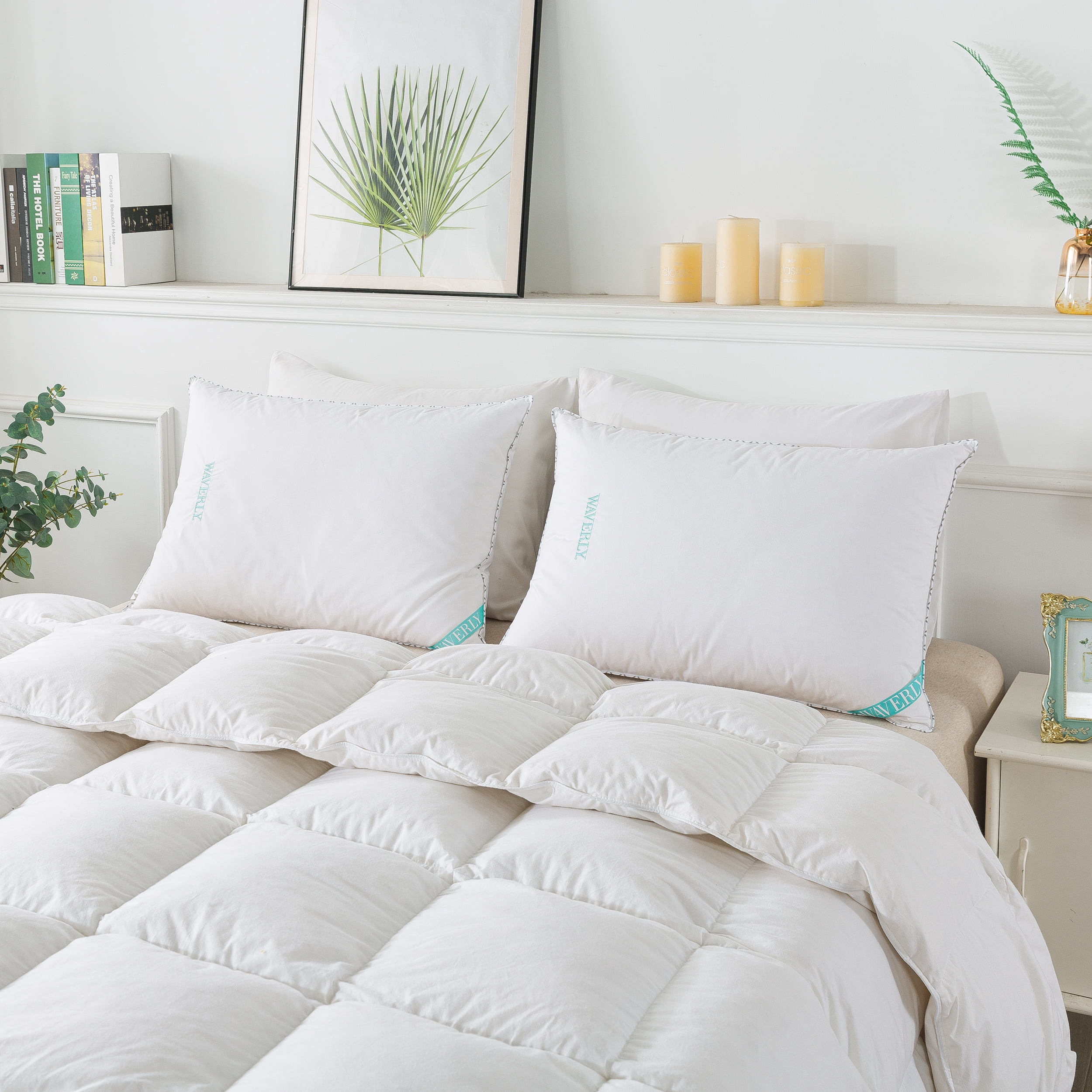 Waverly 300 Thread Count White Duck Down Pillow - King