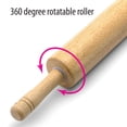 thumbnail image 3 of Lifetm 5215807 Rouleau en Bois Classique - Lot de 3, 3 of 5
