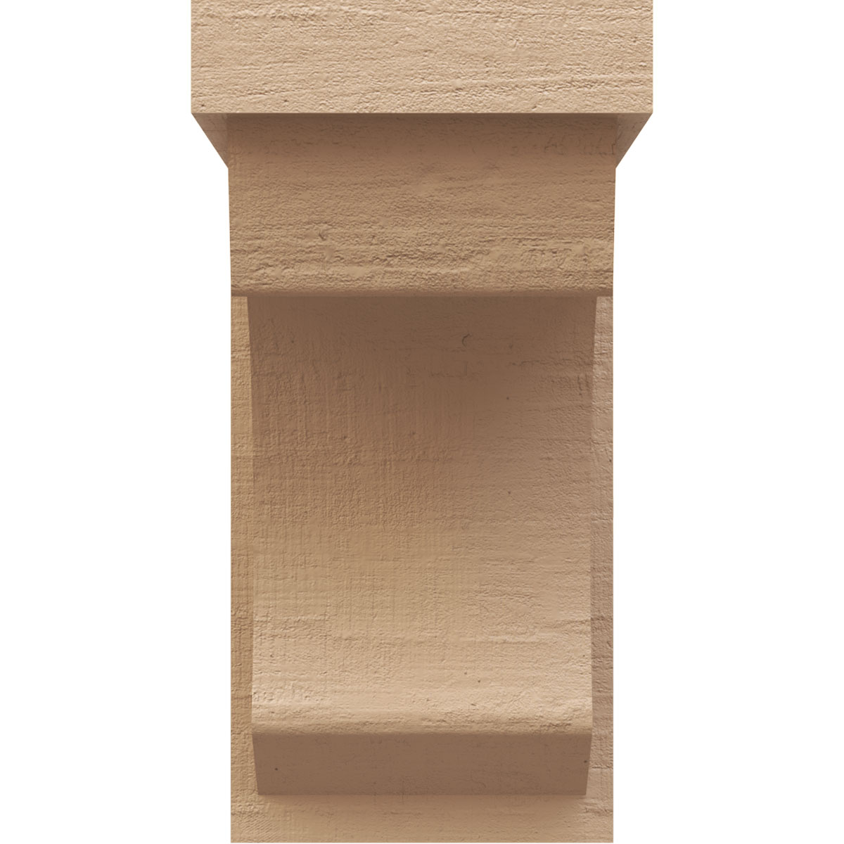 7"W x 7"D x 14"H Wide Emerson Rough Cedar Woodgrain TimberThane Corbel, Primed Tan