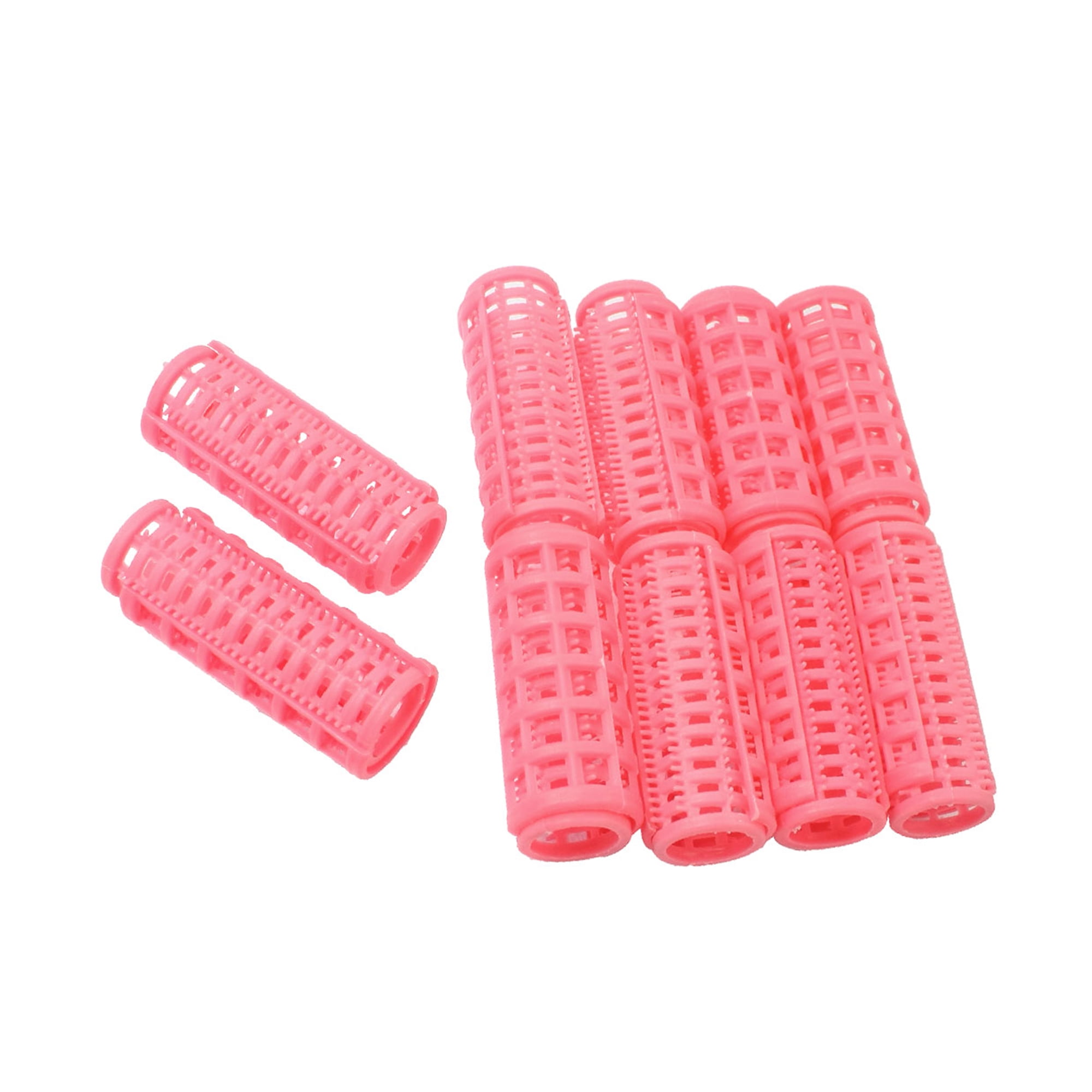 Unique Bargains 10 Piece Plastic Lady Hair Styling Roller Curler Pink 0.14 Pound