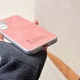 thumbnail image 3 of For Samsung Galaxy A54 5G Phone Case,Compatible With Wireless Charging,Skin-feel Anti-Scratch PU Leather Back Design,Anti-fall Silver Bumper,Ultra Slim Shockproof Durable Phone Case,Pink, 3 of 6