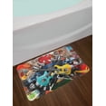 thumbnail image 2 of Music Bath Mat, Collage of Music Color and Musical Instruments Street Wall Art Joyful Nostalgia Print, Non-Slip Plush Mat Bathroom Kitchen Laundry Room Decor, 29.5 X 17.5 Inches, Multicolor, Ambesonne, 2 of 2