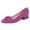 Violet, variant on YDN Women Fashion Block Low Heel Loafers Slip On Square Toe Tassel Fringed Pumps Dressy Party Office Daily Shoes Size 7 Purple