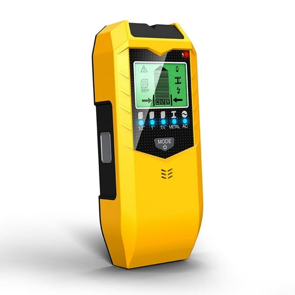 Yibooy Handheld Depth Tracker Equipment Wood Pipe Finder Battery Powered (Yellow)