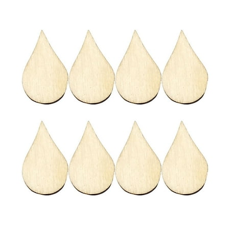 

200 Pcs 15x10mm DIY Wooden Slices Water Drop Shaped Doodle Embellishments DIY Decorations Crafts Accessories Small Pendants for Home Ornaments