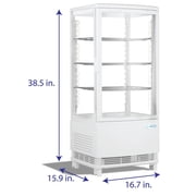 KoolMore 17 in. White Countertop Display Refrigerator – 3 Cu. ft.
