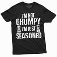 thumbnail image 3 of Men's Funny I am not Grumpy I am just seasoned T-shirt Grandpa Papa Dad Fathers day funny Gift tee (4X-Large Navy Blue), 3 of 7