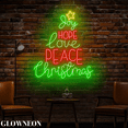 thumbnail image 3 of Glowneon Joy Hope Love Peace Christmas Led Wall Art, Christmas Decor, 3 of 5