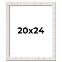 20x24 Frame White Sonoma Rustic Wood Picture Frame | 1.5 Inch Moulding Width | Complete with UV
