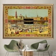 thumbnail image 6 of Kaaba, Canvas Print, Canvas Wall Art, 3d Canvas, Muslim Housewarming Art, Muslim Gift Wall Decor, Islamic Gift Canvas Art, Canvas Wall Decor - 3P-Black Framed, 6 of 9