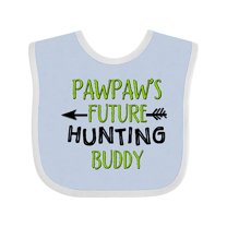 Inktastic Pawpaws Future Hunting Buddy Boys or Girls Baby Bib