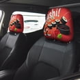 thumbnail image 2 of Kdxio Sushi Pattern Print 2 Piece Car Head Rest Covers Set Auto Front/Rear Seats Headrest Cover Universal Fit Most Cars,Sedan, SUV, 2 of 9