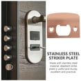 thumbnail image 4 of OULII 4 Pcs Stainless Steel Door Lock Strike Plate Security Enhancement Practical Design, 4 of 8