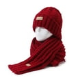 thumbnail image 4 of Hat Scarf Two-piece Set Winter Knitted Hat Thickened Warm Set for Outdoor Travel, 4 of 4