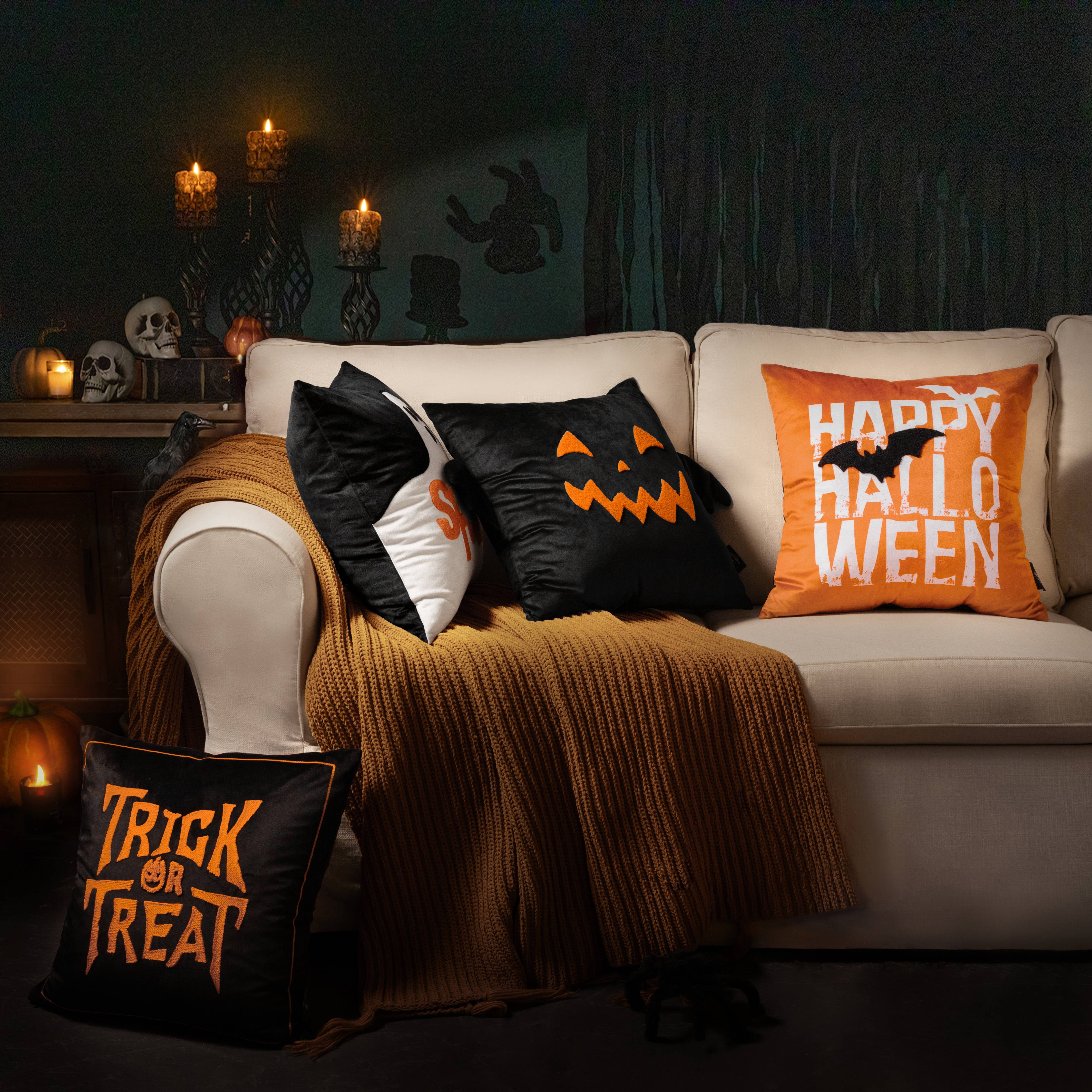 Embroidered Throw Pillow - Halloween Tis the Season