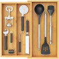 thumbnail image 1 of Organizador de cajones para utensilios Lifewit Expendable Bamboo, 3 compartimentos, 1 of 9