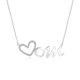 thumbnail image 1 of Collar con Colgante de Corazón Abierto JeenMata para Mamá con Piedra Blanca Decorada en Oro Blanco de 18 K sobre Plata, 1 of 2