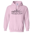 thumbnail image 1 of Skyline Argentina Hoodie Sweatshirt Unisex 3X-Large Pink, 1 of 5