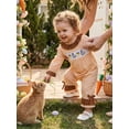 thumbnail image 6 of Miaouyo Baby Girls Jumpsuit, Long Sleeve Crew Neck Plaid Embroidery Rabbit Casual Romper Easter Clothes, 6 of 9