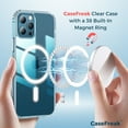 thumbnail image 2 of CASEFREAK 2-in-1 Clear Case for iPhone 11 Pro Max (6.5") with Magnetic Ring Mag-Safe Compatible + Tempered Glass Screen Protector, 2 of 6
