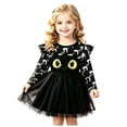thumbnail image 3 of WUANDIXFA Toddler Halloween Outfit Girl Holiday Dress Girls Long Sleeve Tutu Dresses Kids Casual Outfits Fall Winter Clothes,Black,3-4 Years, 3 of 9