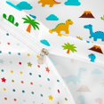 thumbnail image 4 of Homewish Lovely Dinosaur Bedding,Cartoon Animal Themed Duvet Cover Full,White,Polkadot Reversible,3 Pieces,1 Duvet Cover and 2 Pillowcases, 4 of 6