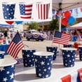 thumbnail image 7 of SLYNSHome 10Pcs 4th of July Paper Cups Patriotic American Flag Disposable Paper Cups Red Blue White Drinking Cups for Independence Day Party Supplies, 7 of 7
