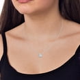 thumbnail image 4 of 0.50 Carat Oval Cut Lab Grown Diamond Solitaire Pendant with Bezel Setting in 14K White Gold, 4 of 5