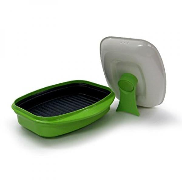 Microhearth Grill Pan for Microwave Cooking, Lime