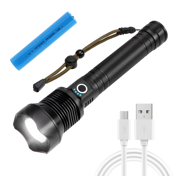 Electrapick LED Rechargeable Flashlights, 90000 Lumens XHP70.2 Tactical