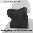 thumbnail image 6 of Unique Bargains Car Headrest Pillow Ergonomic Comfortable Neck Support Pillow Car Seat Headrest Cashmere, Memory Foam Foldable Adjustable Width Black 1 Pcs, 6 of 7