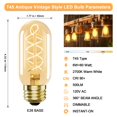 thumbnail image 2 of Bombilla LED Owilukie E26 de 6 W, 500 lm, 2700 K, blanco cálido, color ámbar vintage, 2 of 7