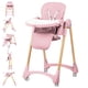 thumbnail image 2 of Bebbly Silla Alta para Bebé Ajustable con Charola y Respaldo Reclinable Altura Regulable en 6 Niveles Silla de Comer con Arnés de Seguridad y Ruedas Ideal, Juego 6 meses a 3 años (Rosa), 2 of 10